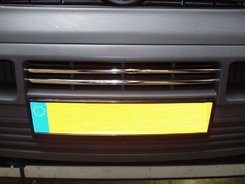 Хром накладки в решітку бампера Volkswagen T5 Transporter 2003-2009 (нержавіюча сталь) 2шт.
