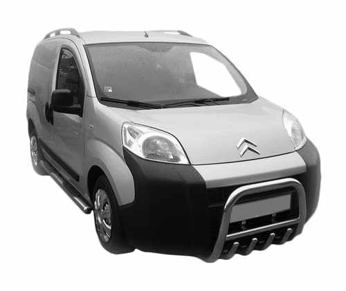 Кенгурятник QT006 (нерж) для Peugeot Bipper 2008+ рр