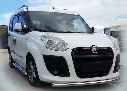 Передній захист ST008 (нерж.) 2015+, 60 мм для Fiat Doblo II 