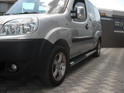 Бічні труби (2 шт., нерж.) 60 мм, голі труби для Fiat Doblo I 2001-2005 рр