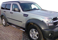 Бічні труби (2 шт., нерж) для Dodge Nitro 2007-2024 рр
