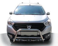 Кенгурятник WT003 (нерж.) для Dacia Dokker 2013-2022 