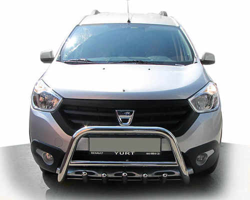 Кенгурятник WT003 (нерж.) для Dacia Dokker 2013-2022 