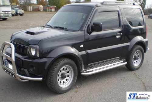 Кенгурятник з вусами QT007 (нерж) для Suzuki Jimny 1998-2018 