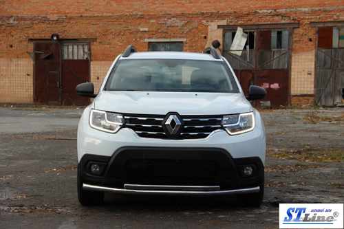 Передній захист F3-10 (нерж.) для Renault Duster 2018+ рр