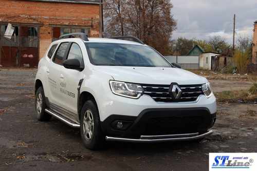 Передній захист F3-10 (нерж.) для Renault Duster 2018+ рр