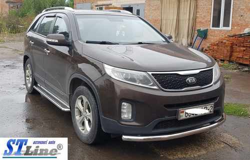 Передній захист ST008 (2013-2015, нерж.) для Kia Sorento XM 