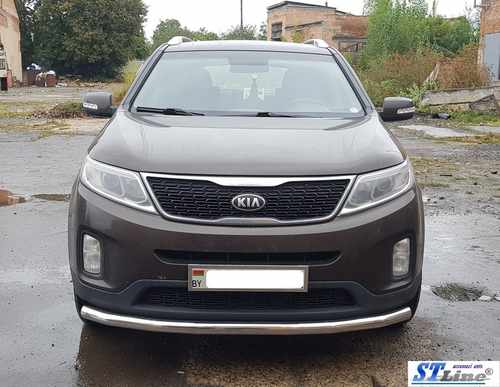 Передній захист ST008 (2013-2015, нерж.) для Kia Sorento XM 
