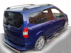 Бічні труби (2 шт., нерж) для Ford Courier 2014-2024 рр