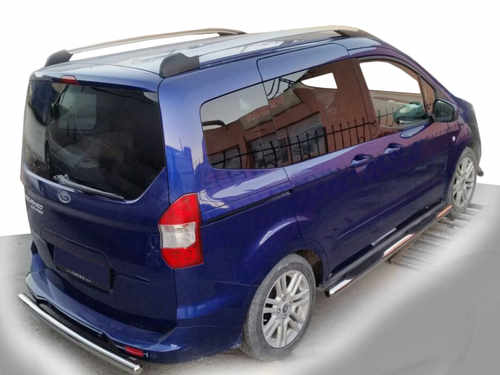 Бічні труби (2 шт., нерж) для Ford Courier 2014-2024 рр