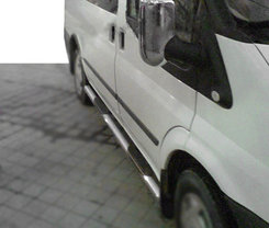 Бічні труби (2 шт., нерж.) Середня база для Ford Transit 2014-2024 рр