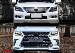 Комплект міні-рестайлінгу з моделі 2008-2016 на TRD Sport (бампер, фари) для Lexus LX570/450d