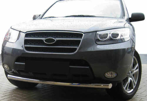 Передній захист ST008 (нерж.) для Hyundai Santa Fe 2 2006-2012
