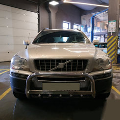 Кенгурятник WT004 (нерж) для Volvo XC90 2002-2014 