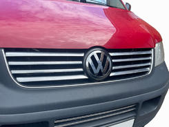 Накладки на решітку (8 смужок, нерж) OmsaLine - Італійська нержавійка для Volkswagen T5 Transporter 2003-2010 рр