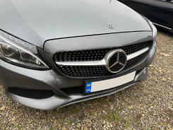 Передня решітка Diamond Silver, з камерою для Mercedes C-сlass W205 2018-2023 рр.