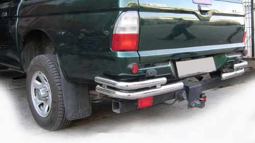 Задні кути AK003-Double (2 шт., нерж) для Mitsubishi L200 1996-2006 рр