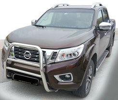 Кенгурятник WT018 (нерж) для Nissan Navara/NP300 2016+