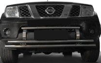 Передній захист ST0014-3 (нерж) для Nissan Navara 2006-2015 рр