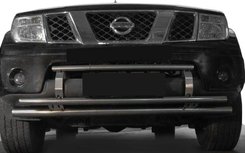 Передній захист ST0014-3 (нерж) для Nissan Navara 2006-2015 рр