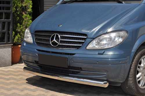 Губа нижня одинарна ST008 (нерж) 2004-2011, 60мм для Mercedes Viano рр