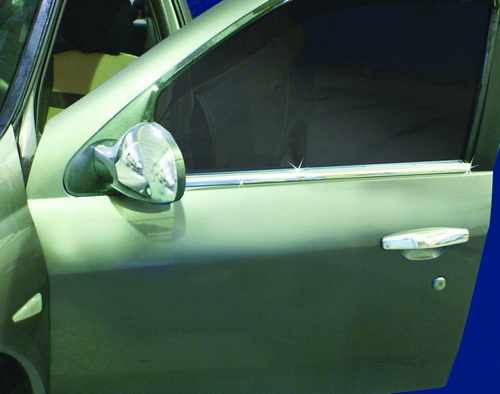 Зовнішня окантовка стекол (4 шт, нерж.) для Renault Symbol 2008-2013 рр