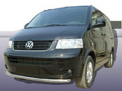 Нижня одинарна губа (нерж) 60 мм для Volkswagen T5 Caravelle 2004-2010 років