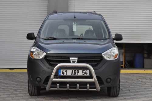 Кенгурятник WT003 (нерж.) для Dacia Dokker 2013-2022 