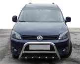 Кенгурятник WT003-4 (нерж) 60 мм, з написом для Volkswagen Caddy 2015-2020 