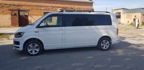 Нижняя одинарная губа ST008 (нерж) 60 мм для Volkswagen T6 2015+,