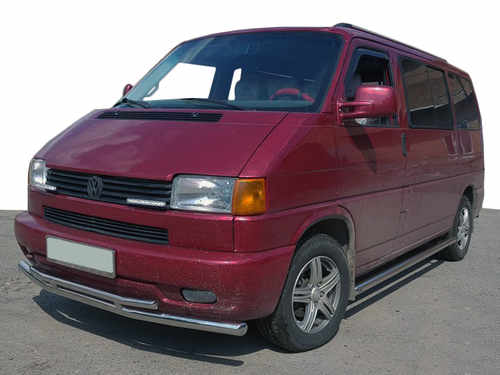 Нижня подвійна губа ST014 (нерж) 70/48мм для Volkswagen T4 Caravelle/Multivan