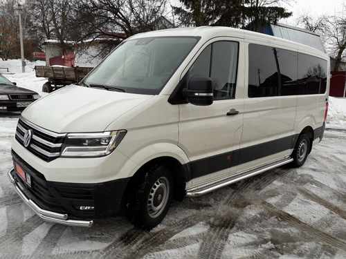 Передній захист ST085 (нерж) для Volkswagen Crafter 2017+ рр