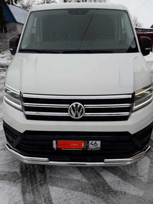 Передній захист ST085 (нерж) для Volkswagen Crafter 2017+ рр