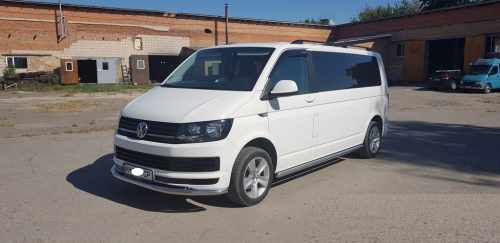 Нижняя одинарная губа ST008 (нерж) 60 мм для Volkswagen T6 2015+,