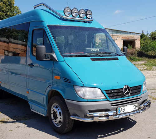 Передній захист ST015-2 (нерж.) для Mercedes Sprinter 1995-2006 