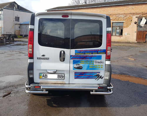 Задній захист AK-Special (нерж) для Renault Trafic 2001-2015 рр