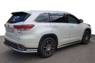 Задній захист AK005-2 (2 шт., нерж) для Toyota Highlander 2014-2019 рр