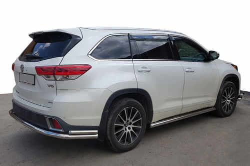 Задній захист AK005-2 (2 шт., нерж) для Toyota Highlander 2014-2019 рр