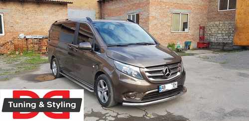 Передній захист ST008 (нерж.) для Mercedes Vito / V W447 2014+ 