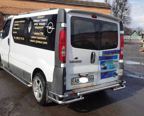 Задній захист AK-Special (нерж) для Renault Trafic 2001-2015 рр