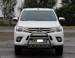 Кенгурятник QT006 (нерж.) для Toyota Hilux 2015+ рр