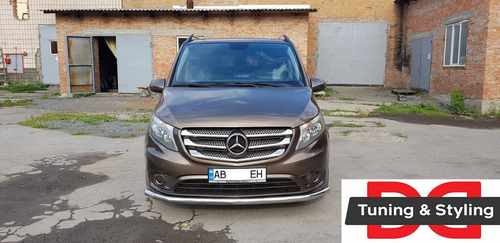 Передній захист ST008 (нерж.) для Mercedes Vito / V W447 2014+ 
