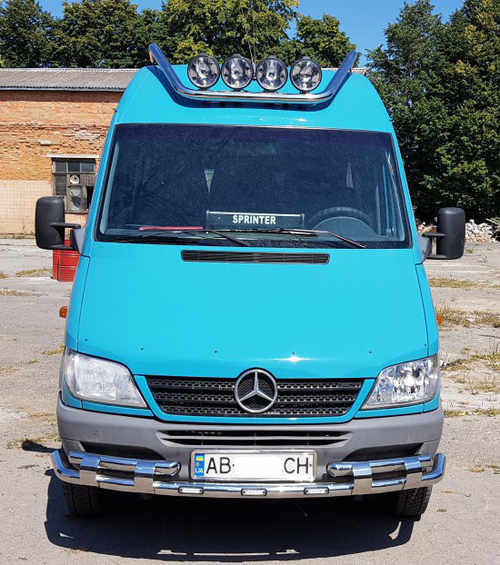 Передній захист ST015-2 (нерж.) для Mercedes Sprinter 1995-2006 