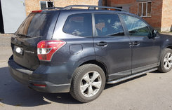 Бокові пороги Premium (2 шт., нерж.) Ø42 для Subaru Forester 2013-2018 рр