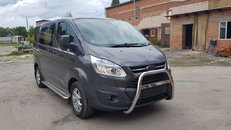 Кенгурятник WT006 (нерж) для Ford Custom 2013+ 