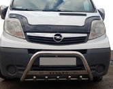 Кенгурятник WT003-4 (нерж.) З написом для Opel Vivaro 2001-2015 