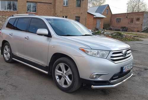 Передній захист ST014 (нерж.) d60/42 для Toyota Highlander 2008-2013