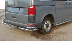 Задні куточки AK003-Double (2 шт., нерж) для Volkswagen T6 2015-2024, рр