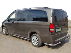 Задній захист кути AK003 (нерж.) для Mercedes Vito / V W447 2014-2024 рр