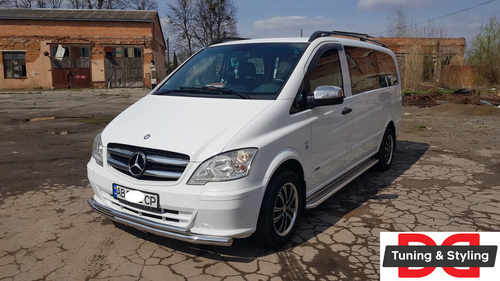 Нижня Губа ST014 (нерж) , 60/42мм для Mercedes Vito W639 2010-2015